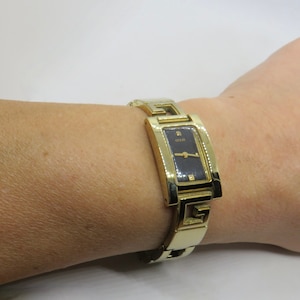 Vintage tank watch / Square dress watch / Guess gold Quartz watch / Ladies Gold Dress Watch /  ladies Watch /  Gift for her