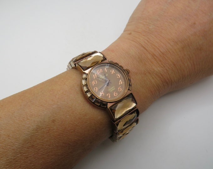Vintage fashion watch / 7.2" wrist / Quartz watch / bronze watch /  womens Watches /  Gift for her (k25)