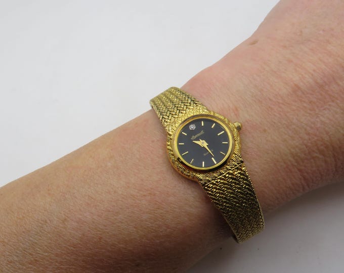 Vintage Gold dress watch / Ingersoll  Quartz watch /  Gold Dress Watch /  Womans Watch /  Gift for her (s27)