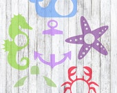 Sea Creature Monogram SVG