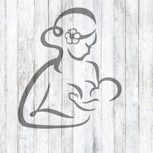 SVG Mother Breastfeeding child file