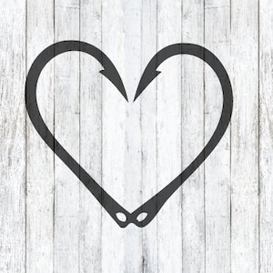 Fish Hook Heart - Etsy