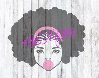 Bubble Gum Girl SVG