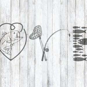 SVG File LOVE Fishing, L O V E fishing