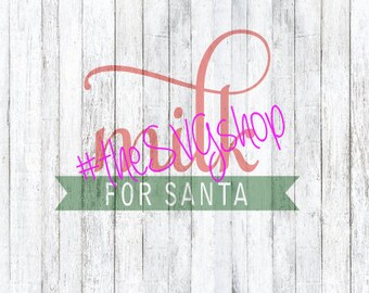 SVG, DXF, and PNG files, Milk for Santa, Christmas svg, Christmas Designs, Holiday Season