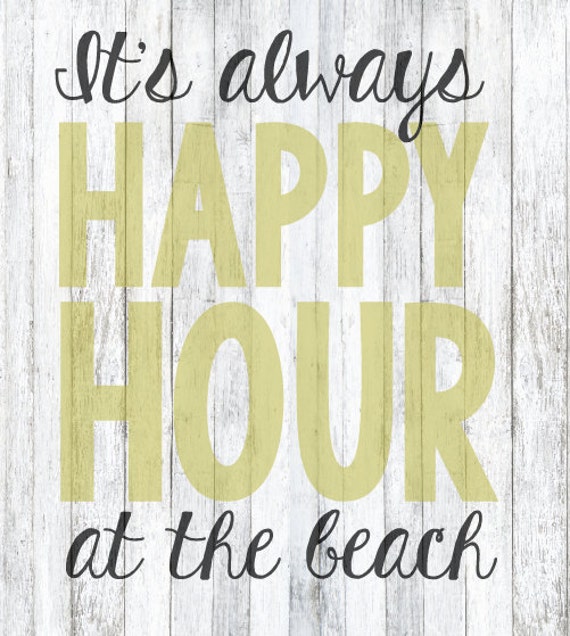 SVG File It's Always Happy Hour at the Beach - Etsy Canada