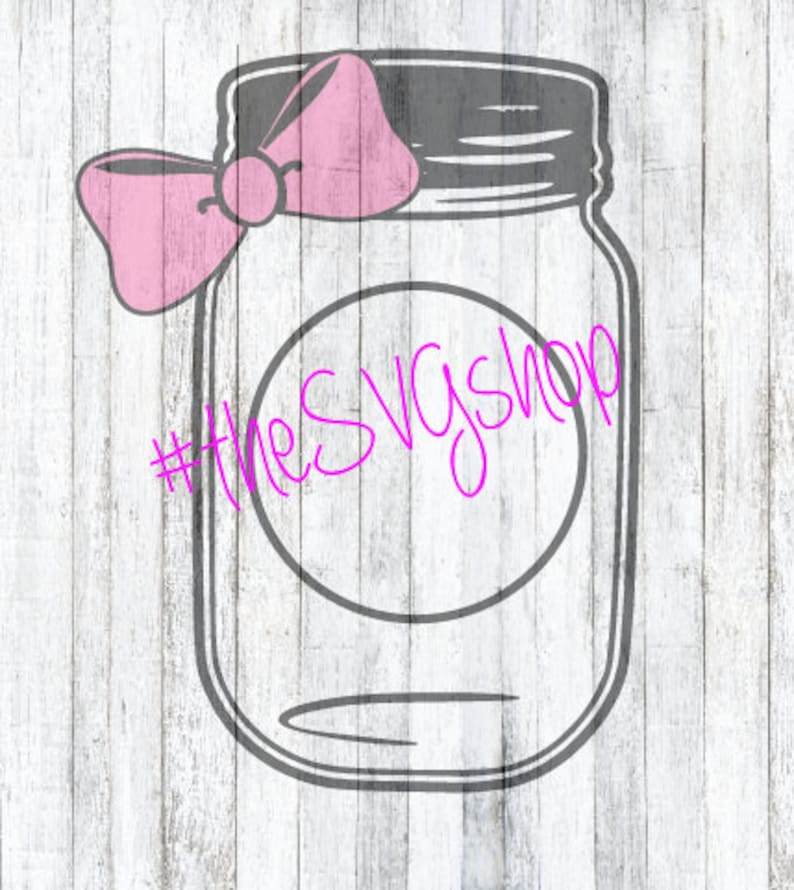 Download SVG DXF and PNG Files Mason Jar Monogram Monograms Mason | Etsy