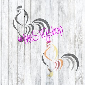 SVG, DXF, PNG files, rooster, rooster svg, farm house svg, farm animals