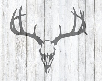 SVG Deer Skull and Antler File