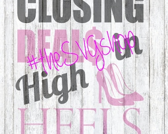 SVG, DXF, and PNG Files, Closing Deals in High Heels, High Heels svg, Shopping, Women