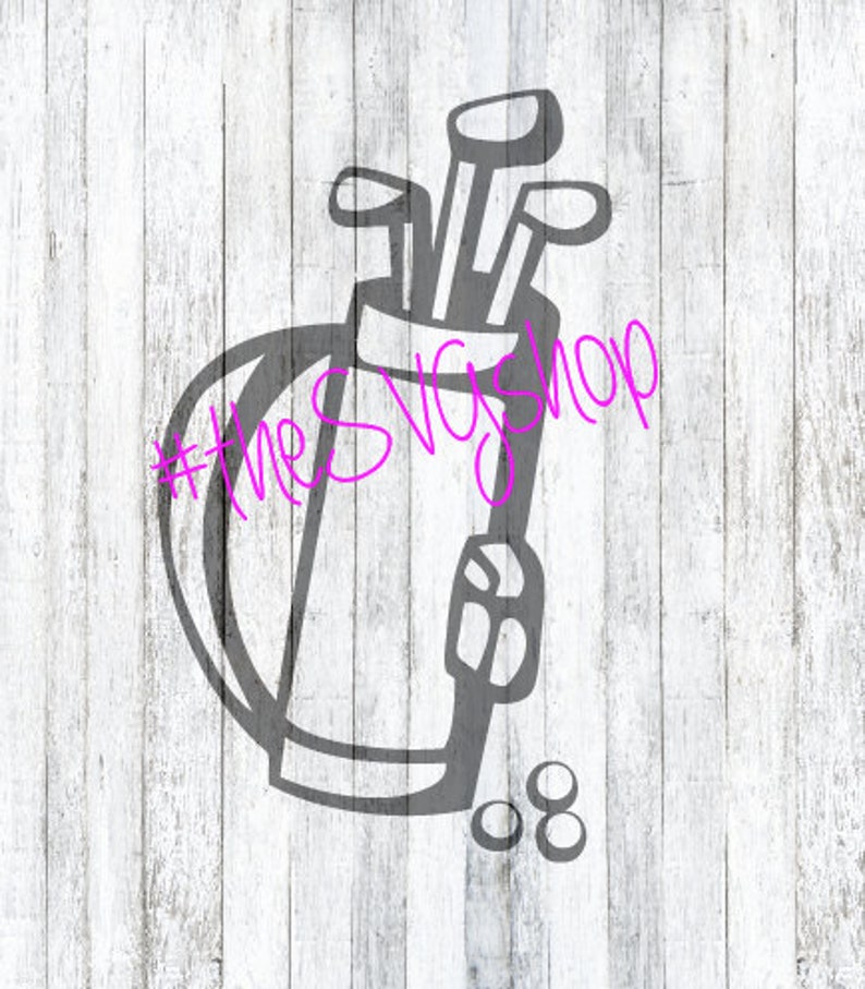 Download Golf Club Bag SVG DXF PNG File Fathers Day | Etsy