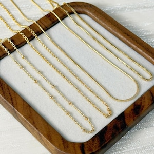 18K vergulde kettingen | 7 stijlen | O-schakel, slangenketting, hartketting, kruisketting | DIY sieraden maken | Gouden koperen ketting afbeelding 15