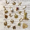 Lucky & Spiritual Gold Charms \u2013 18K Plated Pendants | Moon, Sun, Heart, Clover, Yin Yang, Boot, Evil Eye, Western Jewelry Supplies