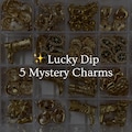 Lucky Dip – 5 Mystery Charms | 18K Gold Plated Charms, High Quality Pendants, No Duplicates | Surprise Jewelry Making Supplies