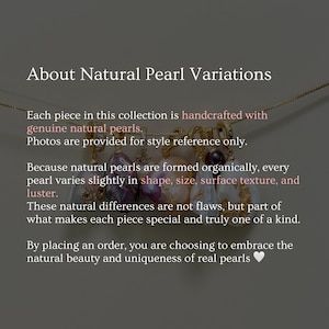 Freshwater Pearl Charm, Baroque Pearl Pendant, Gold Tone Clip On Charm, Handmade Gold Leaf Pearl, DIY Necklace Bracelet Jewelry Charm image 2