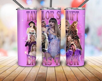 Taylor swiftie 20oz Skinny Tumbler Wrap Sublimation Design, The Eras Tour Tumbler Png, Concert, Music Png, Taylor swift Png Digital Download