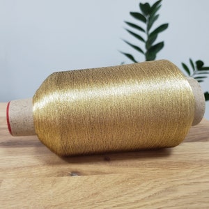 Goldwork Metal thread, vintage thread rose gold Very fine ~ 3937&quot; ( 10000M )