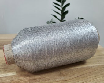 Goldwork Thread, Metal thread, vintage  thread silver Very fine ~3937 inches ( 10000M )