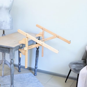 Embroidery table, Stand for Slate Frame, Needlework holder with adjustable tilt for hand embroidery tools for craft projects Gifts for mom image 2