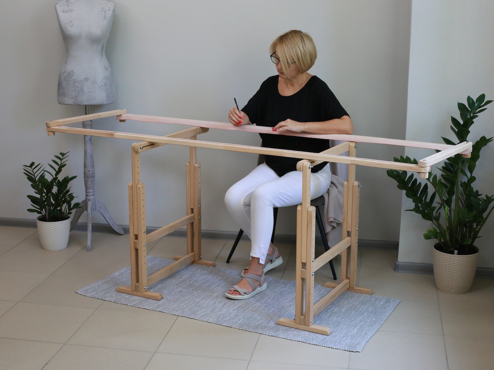 Tambour Embroidery Large Frame and Trestles 24 Etsy