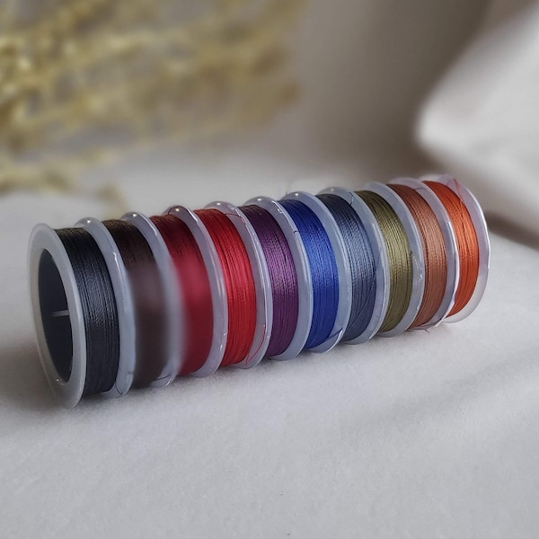 Embroide thread set 10 bobbins polyester beading thread Tytan 100 Bead Jewelry Supplies