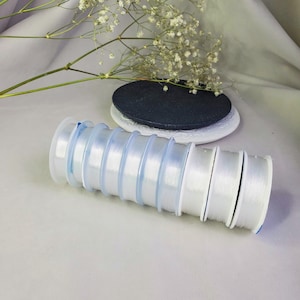 Embroidery fine mono thread 10 bobbins. Transparent thread for tambour embroidery beads