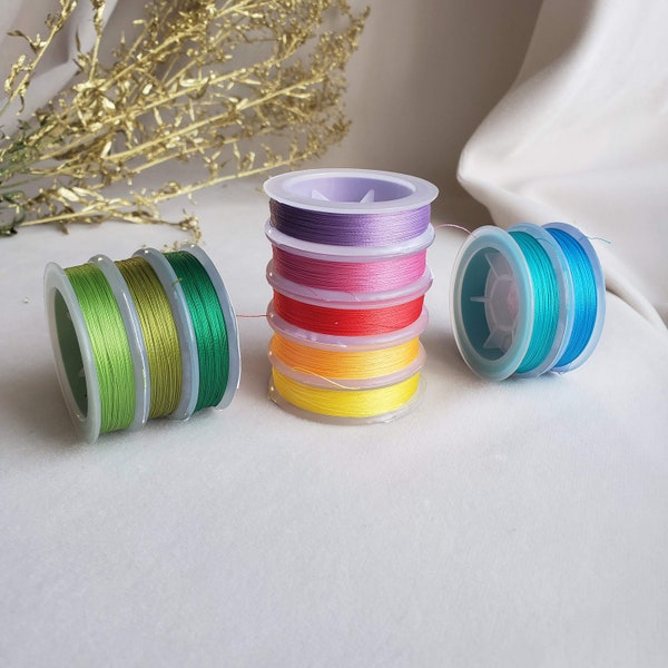 Beading Thread 10 bobbins Tytan100 set of different colors embroidery frosted thread Bead weaving Jewelry Supplies polyester beading thread