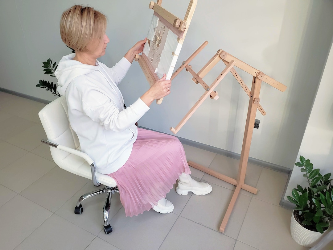 Floor Standing Needlework Stand Adjustable Stitching Holder Etsy
