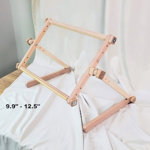 Needlework scroll easy clip frame & table stand 12&quot; (32cm) Embroidery tools beginner, Cross Stitch hoop perfect for gifts for mom, grandma