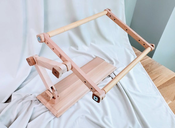 Cadre à Broderie En Bois Réglable - Tailles De 8 à 26 Cm - Pour Point De Croix, Travaux Manuels - Vis De Réglage Facile