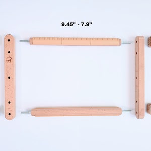 Cross stitch easy clip hoop 10&quot; - 8&quot; (24cm-20cm) Adjustable Wooden Scroll Frame for Hand embroidery, Craft supplies Gifts for grandma, mom
