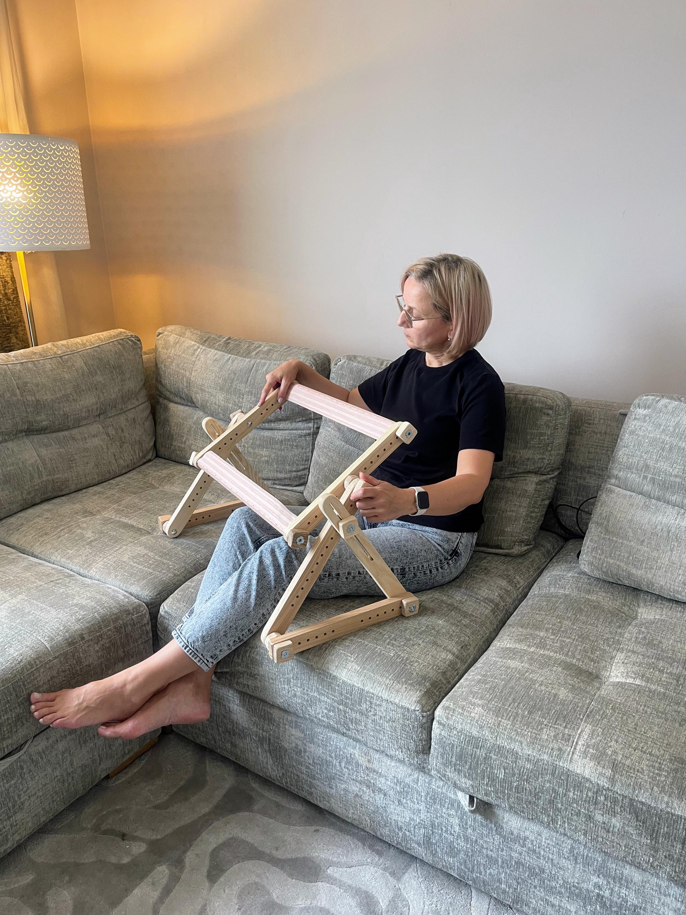 Cross Stitch Scroll Frame With Adjustable Wooden Stand | Ideal ...