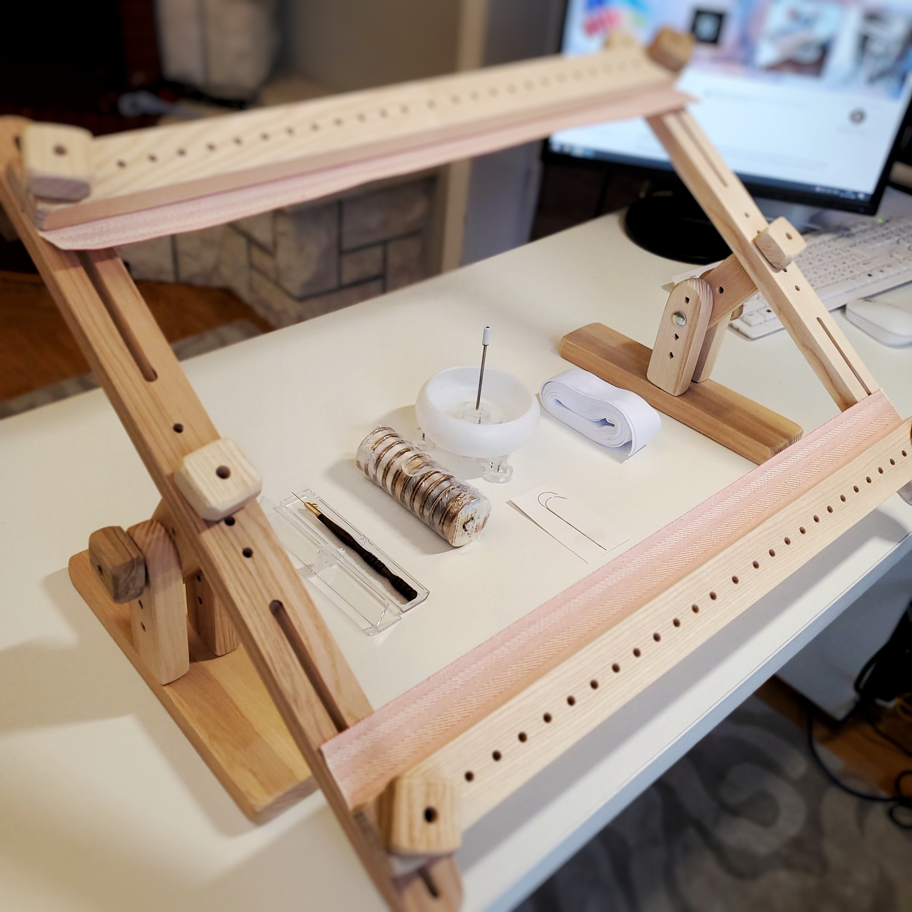 Tambour Embroidery Starter Kit Frame 20 24 Inc 5261cm Etsy Canada