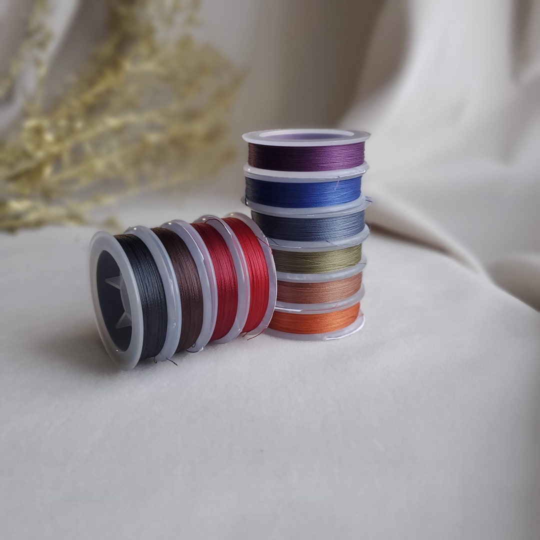 Strong Beading Thread in Assorted Colors – 0.1mm Polyester for Jewelry ...