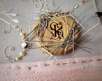 Puntaspilli magnetico, ciotola - accessorio in legno per porta aghi da ricamo, forniture per artigianato, strumenti da cucito, regalo per mamma sarta