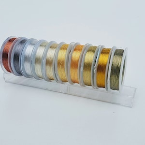 Metallic Beading Thread Set – Tytan 100 | 10 Spools for Tambour, Luneville, Jewelry Making