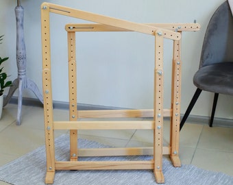 Set wood Trestles Embroidery, floor stands for Tambour slate frame, Embroidery tools. Needlecraft Table for Embroidery from haute couture