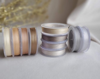 Filo per perline 10 rocchetti, set di fili satinati per ricamo di diversi colori, tessitura di perline, forniture per gioielli in poliestere Tytan 100