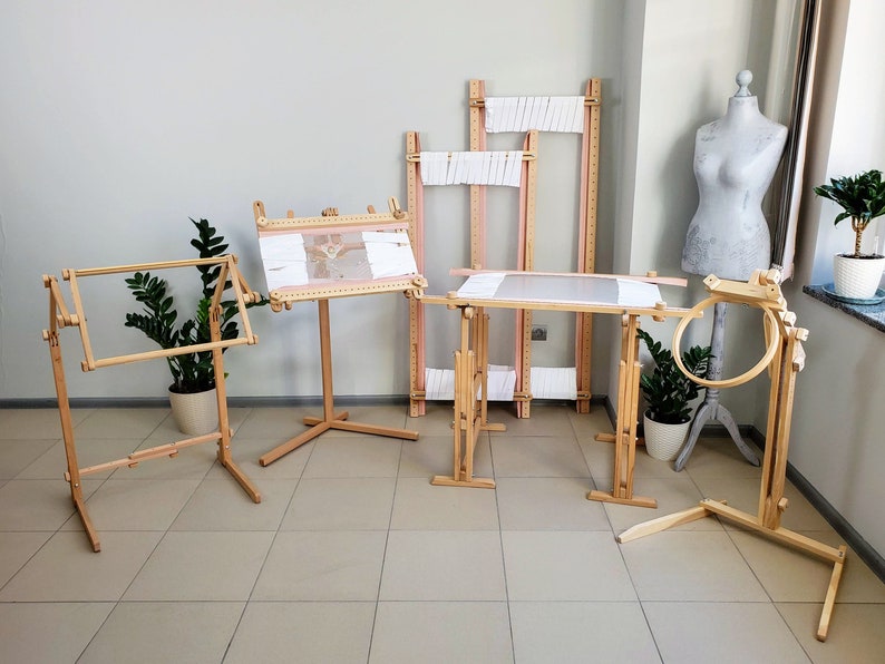 Wood Cross Stitch Frame Holder Adjustable Embroidery Hoop Etsy