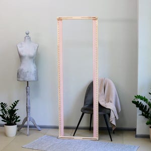 Hoog Tambour Borduurraam 71–180 cm | Groot Beukenhouten Frame voor Couture, Luneville & Kralenwerk | Leisteen Frame voor Professioneel Borduurwerk