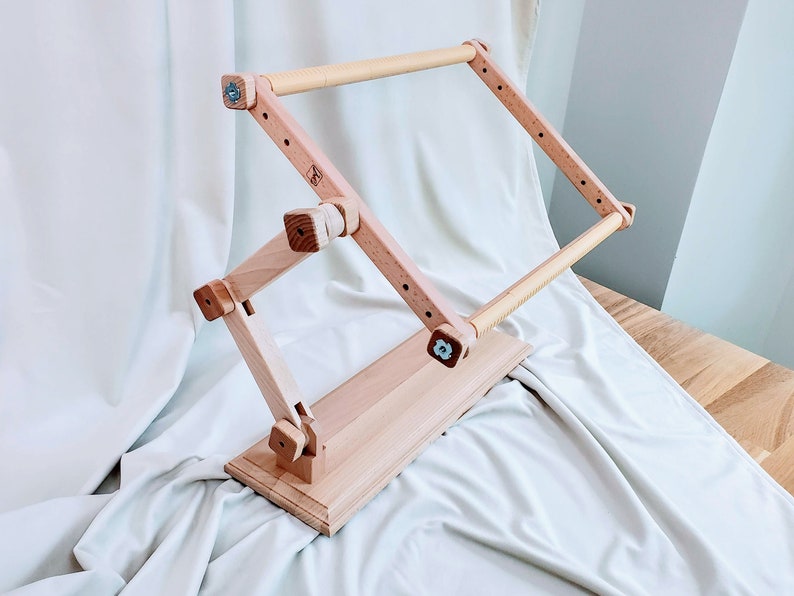 Graootoly Stickrahmen Aus Holz - Verstellbarer Halter Für Stickerei & Kreuzstich