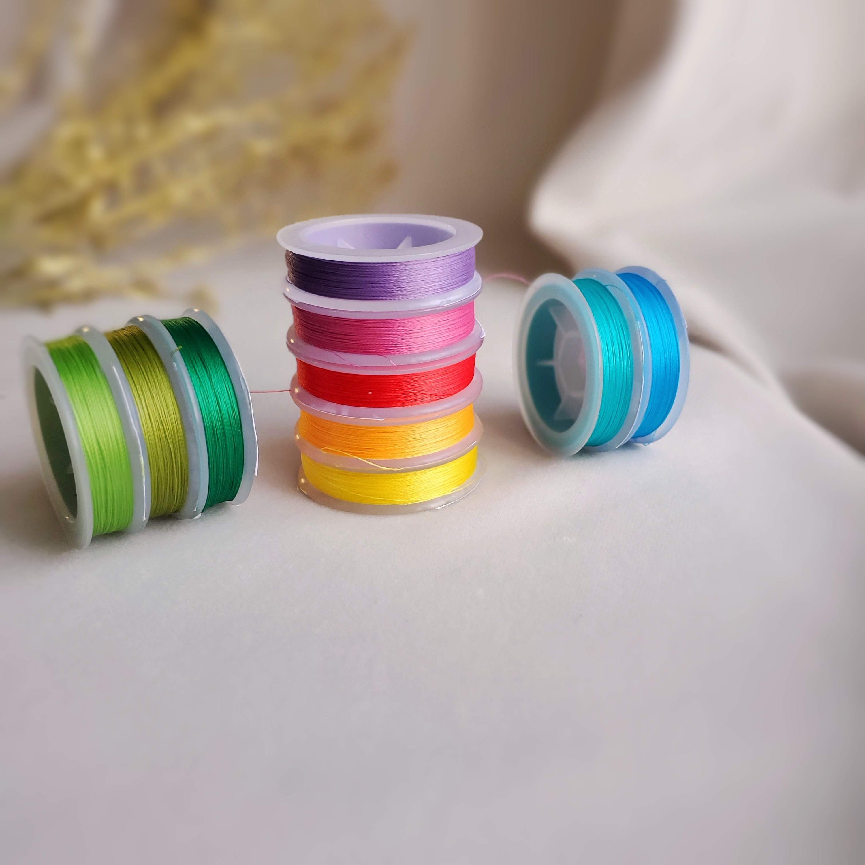 Beading Thread 10 Bobbins Tytan100 Set of Different Colors Etsy