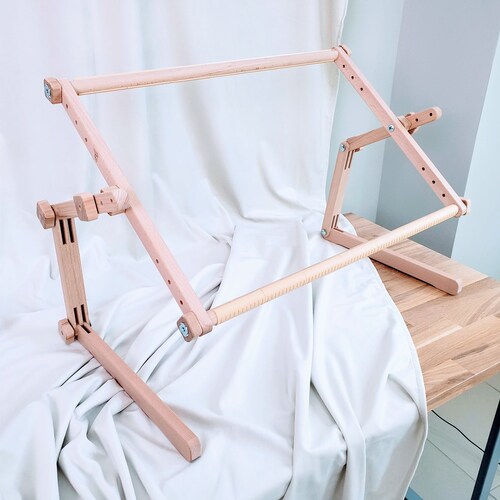 Tabletop Embroidery Frame Stand Wood Cross Stitch Hoop Etsy