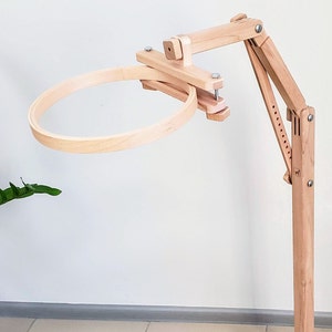 Adjustable Needlework Floor Stand for cross-stitch hoop, embroidery Frame, q snap. Craft supplies as Christmas gifts for grandma, mom