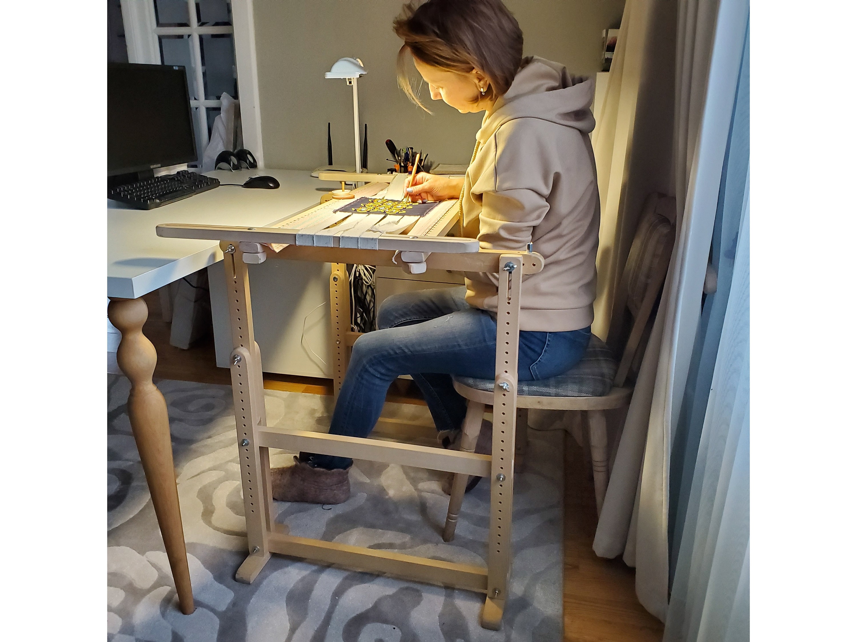 Tambour Embroidery Frame Trestles 24 39 60cm Etsy UK