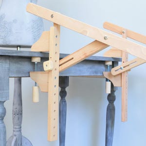 Embroidery table, Stand for Slate Frame, Needlework holder with adjustable tilt for hand embroidery tools for craft projects Gifts for mom image 7