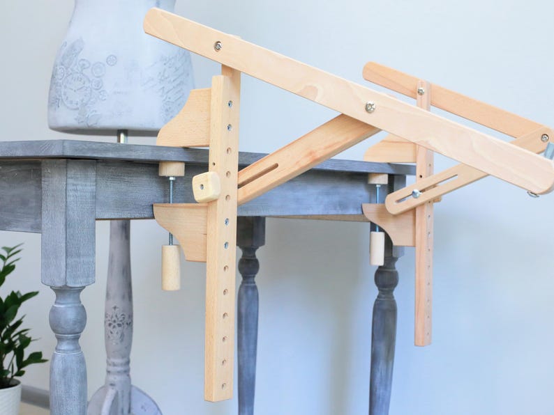 Embroidery table, Stand for Slate Frame, Needlework holder with adjustable tilt for hand embroidery tools for craft projects Gifts for mom image 7