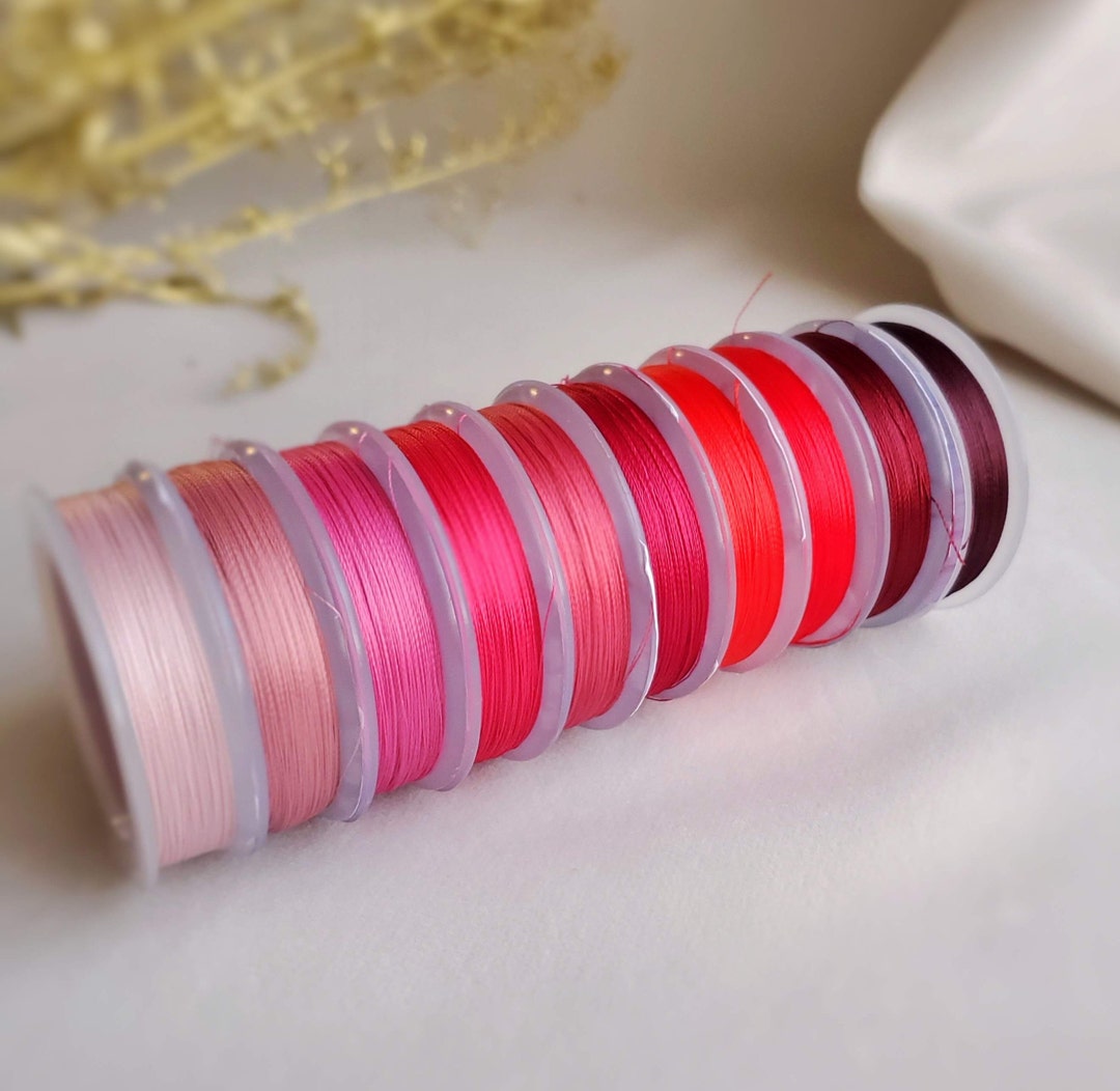 Threads For Reds Set Fine Threads of Red Colors for Embroidery With Beads or Sequins ...