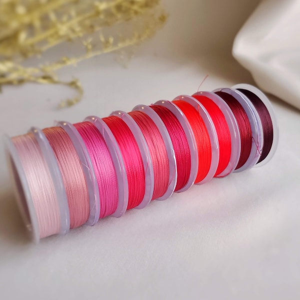 Embroidery red thread set 10 bobbins polyester beading thread Tytan 100 Bead Jewelry Supplies