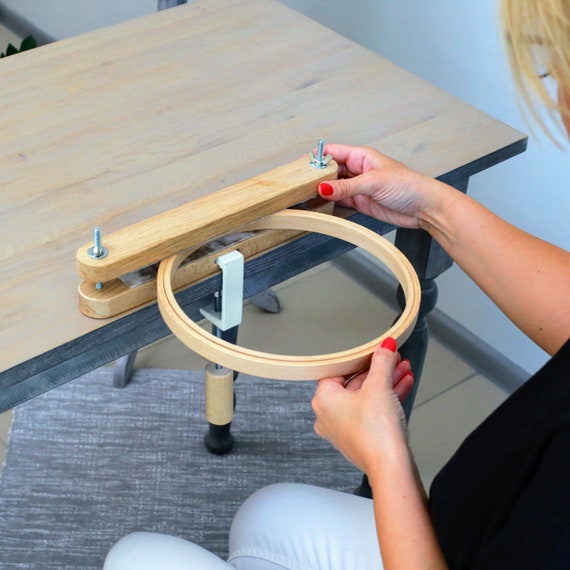 How to Make an Embroidery Hoop Holder for Tambour Beading — Kat Makes